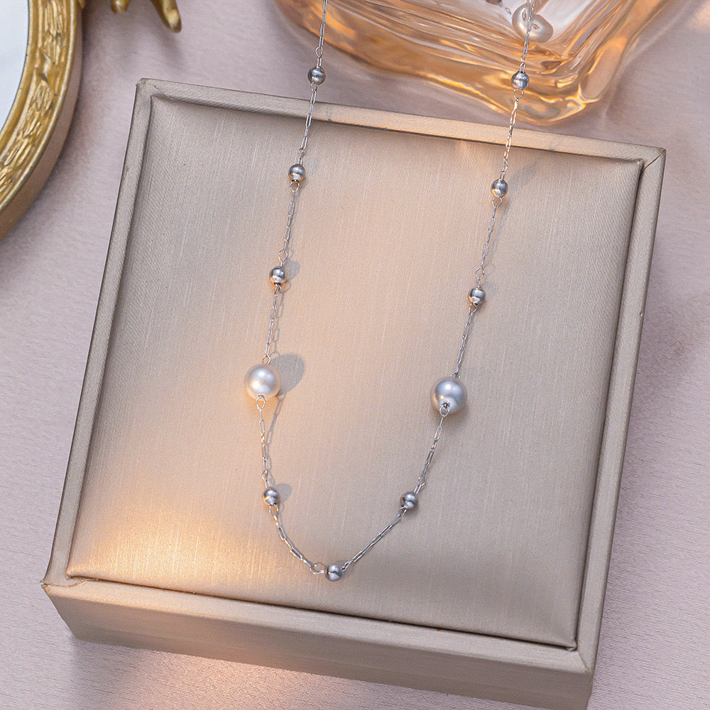 Loopbrek - pearl necklace - Shiny Starlight Pearl Necklace - zoom in