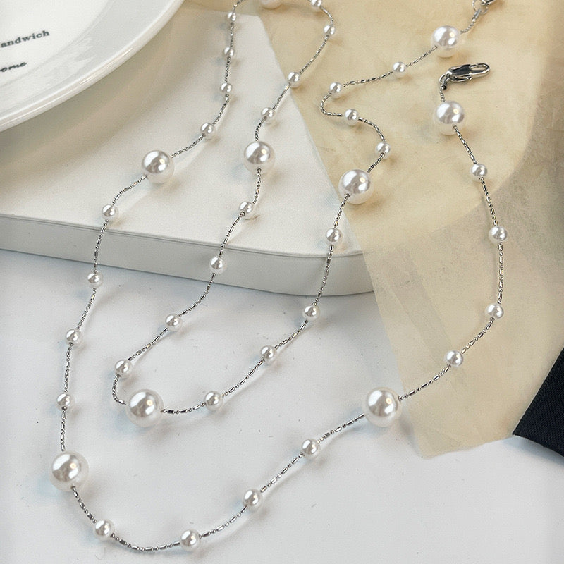 Loopbrek - pearl necklace - Shiny Starlight Pearl Necklace - zoom in