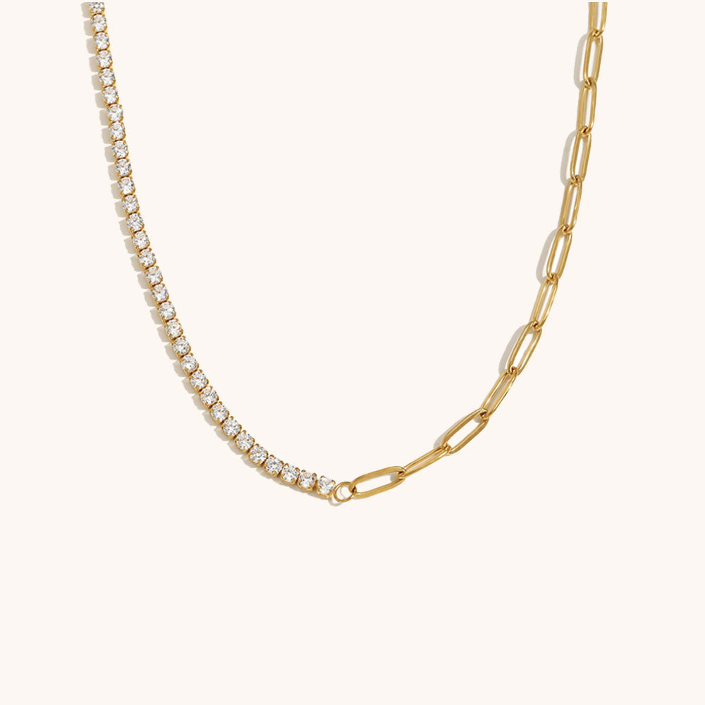 Loopbrek-A Timeless Connection · Branch & Zircon Necklace-tennis necklace - zoom in