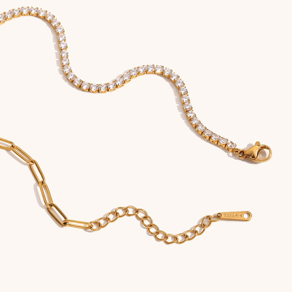 Loopbrek-A Timeless Connection · Branch & Zircon Necklace-tennis necklace - zoom in