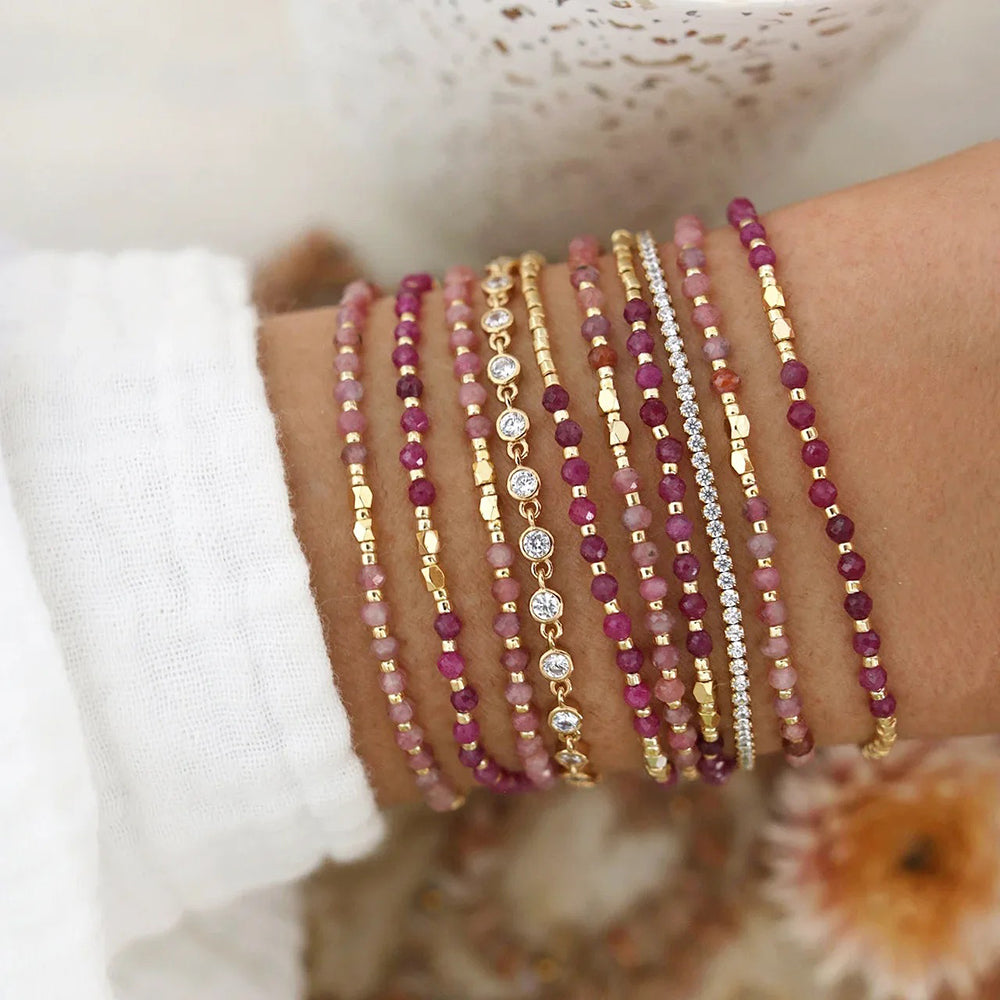 Loopbrek-beaded bracelets-Grapestone Beaded Bracelet - zoom in