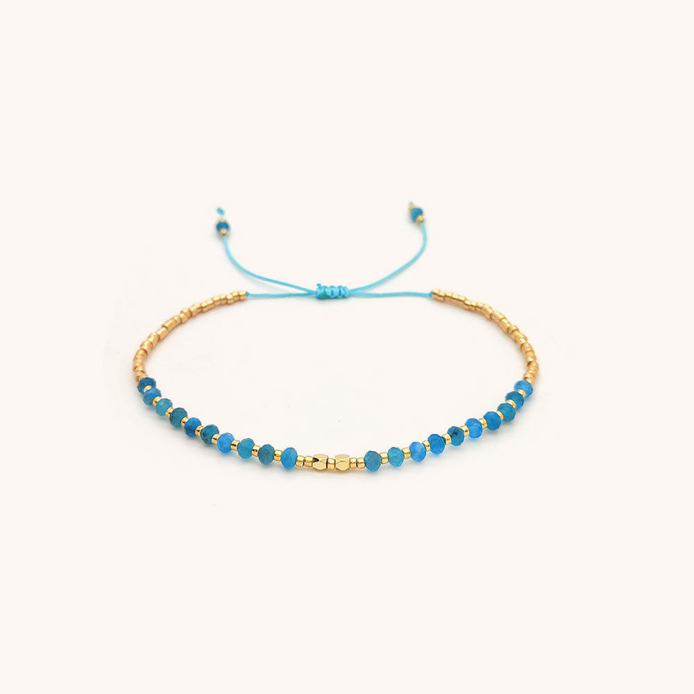 Loopbrek-beaded bracelets-Grapestone Beaded Bracelet - blue