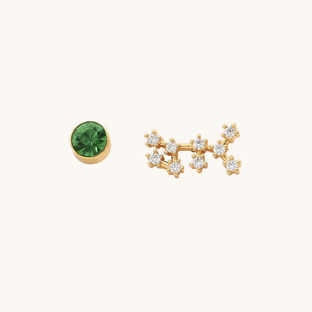 Loopbrek - stud earrings - Zodiac Birthstone Stud Earrings · A Cosmic Touch of You - virgo