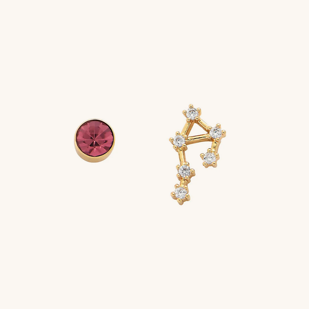 Loopbrek - stud earrings - Zodiac Birthstone Stud Earrings · A Cosmic Touch of You - libra