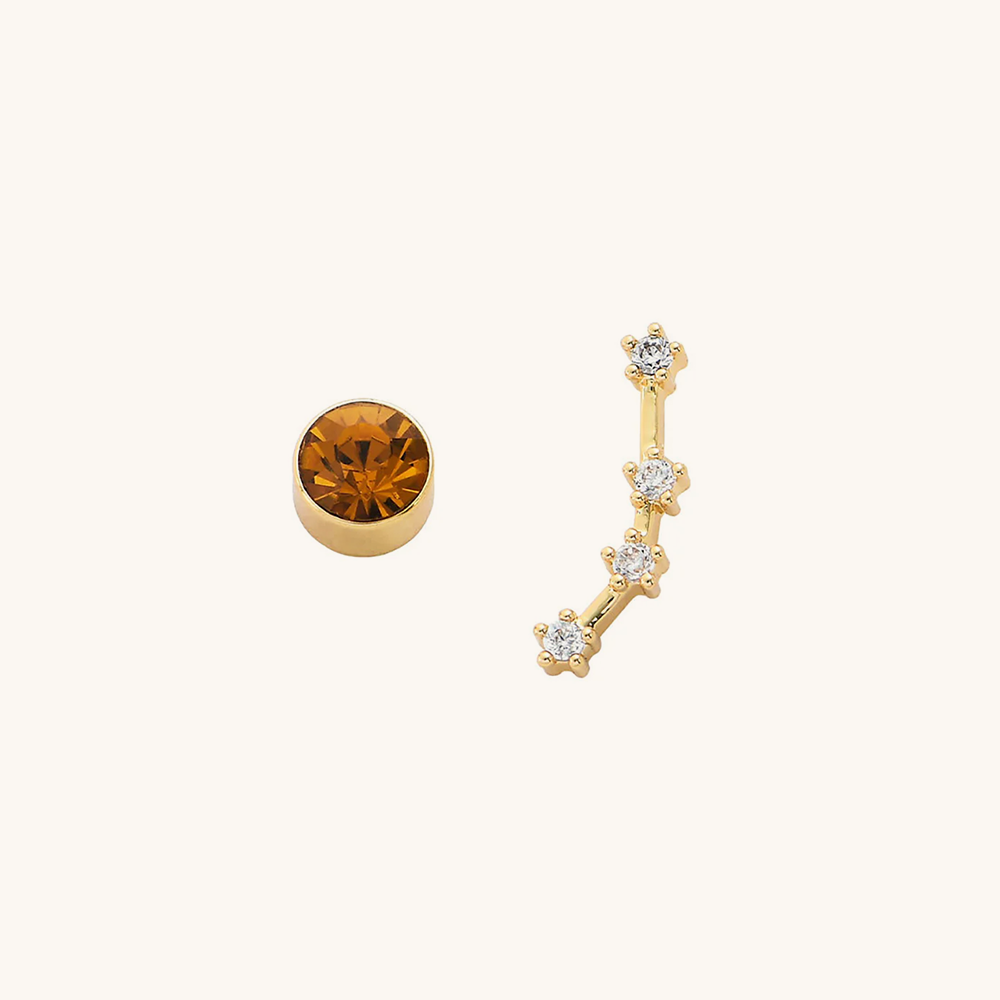 Loopbrek - stud earrings - Zodiac Birthstone Stud Earrings · A Cosmic Touch of You - aries