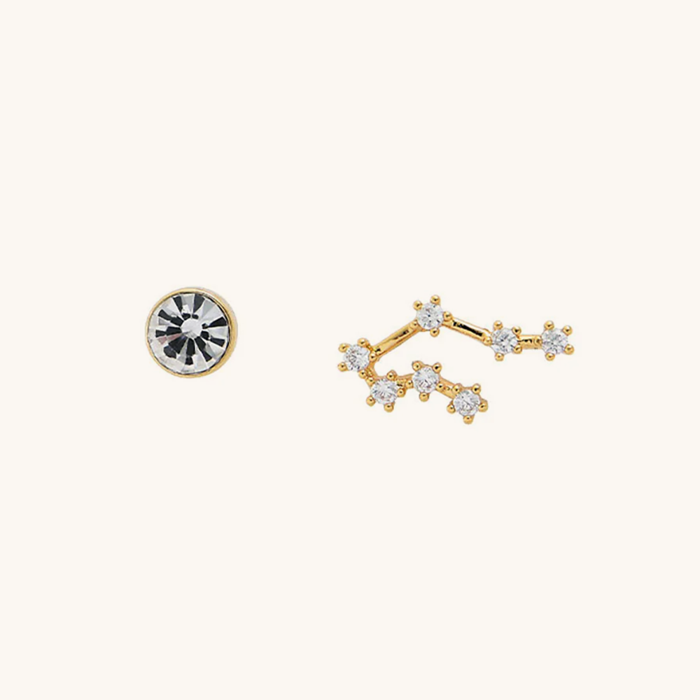 Loopbrek - stud earrings - Zodiac Birthstone Stud Earrings · A Cosmic Touch of You - cancer