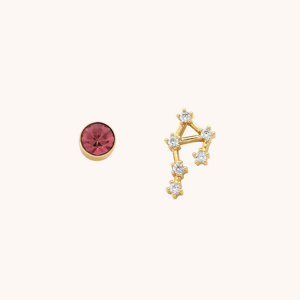 Loopbrek - stud earrings - Zodiac Birthstone Stud Earrings · A Cosmic Touch of You - libra