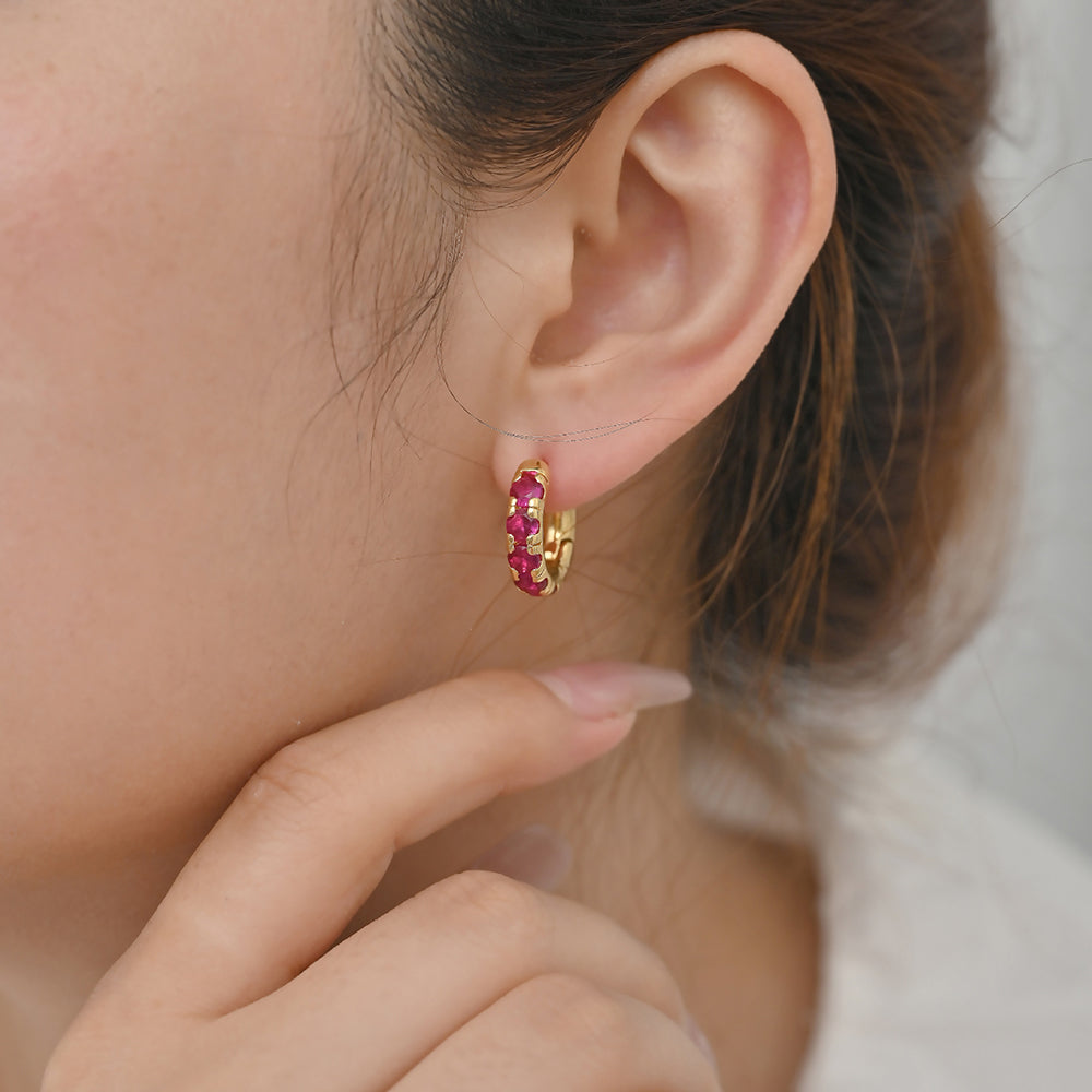 Loopbrek - hoop earrings - Radiant Zircon Hoop Earrings - zoom out