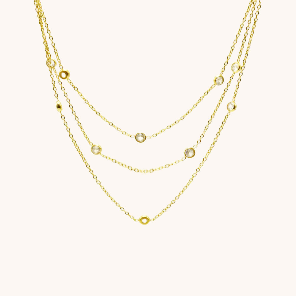 Loopbrek - layered necklaces - Triple Layered Necklace - zoom in
