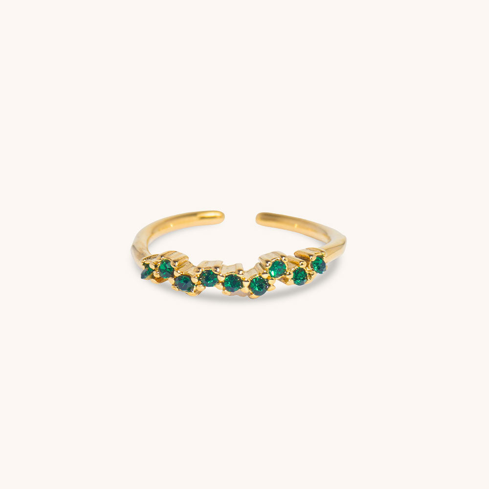 Loopbrek - minimalist ring - Personalized Birthstone Ring - zoom in