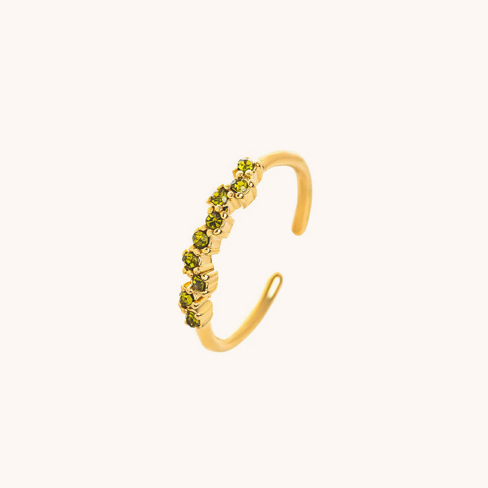 Loopbrek - minimalist ring - Personalized Birthstone Ring - color