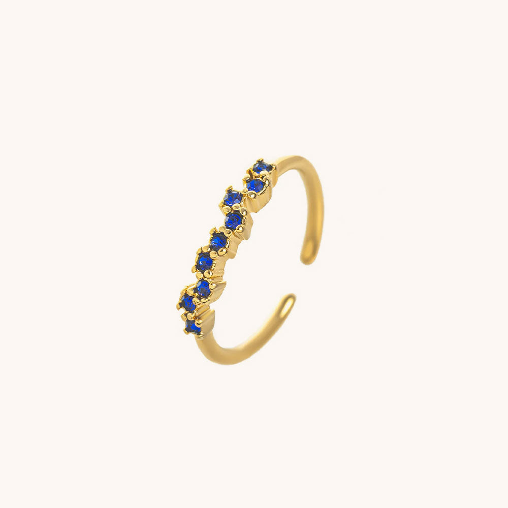 Loopbrek - minimalist ring - Personalized Birthstone Ring - color