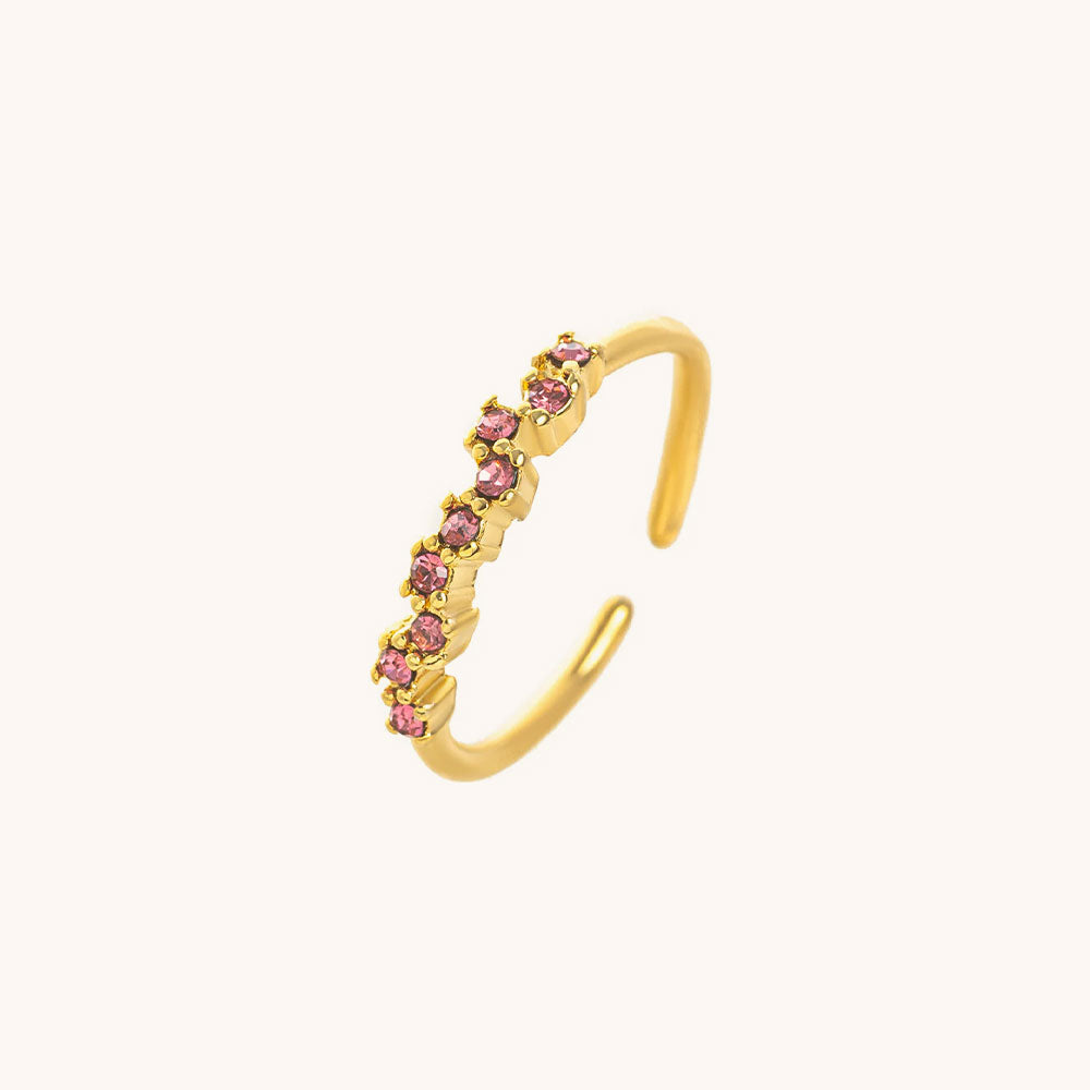 Loopbrek - minimalist ring - Personalized Birthstone Ring - color