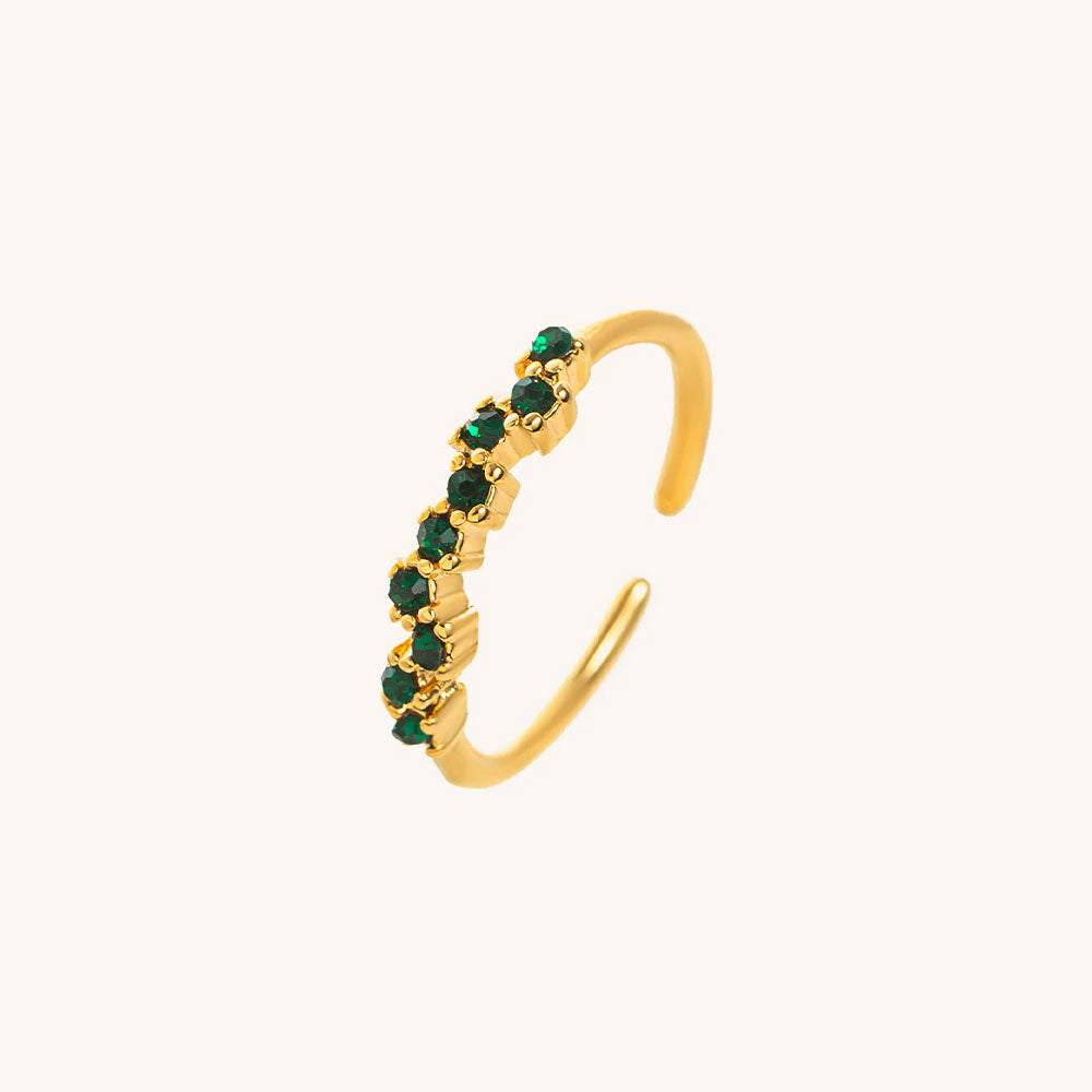 Loopbrek - minimalist ring - Personalized Birthstone Ring - color