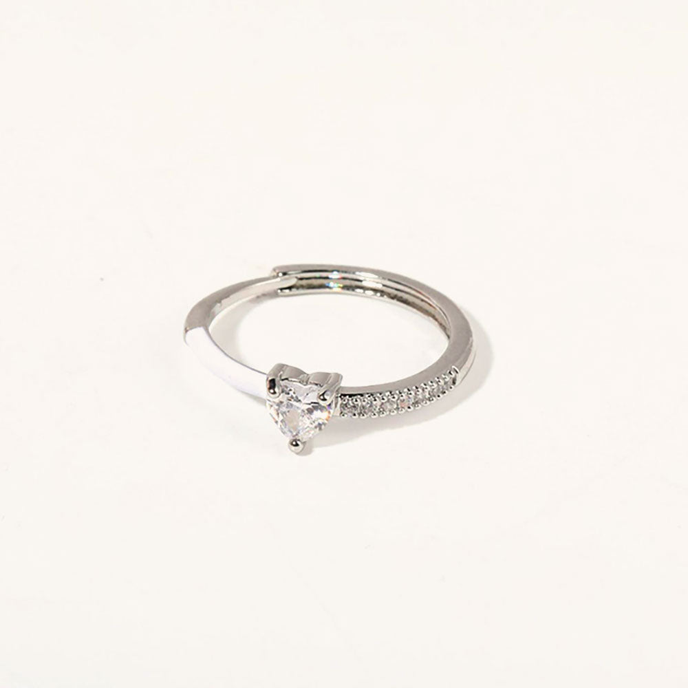 Loopbrek - Birthstone Ring - Always Heart To Heart Birthstone Heart Ring - color