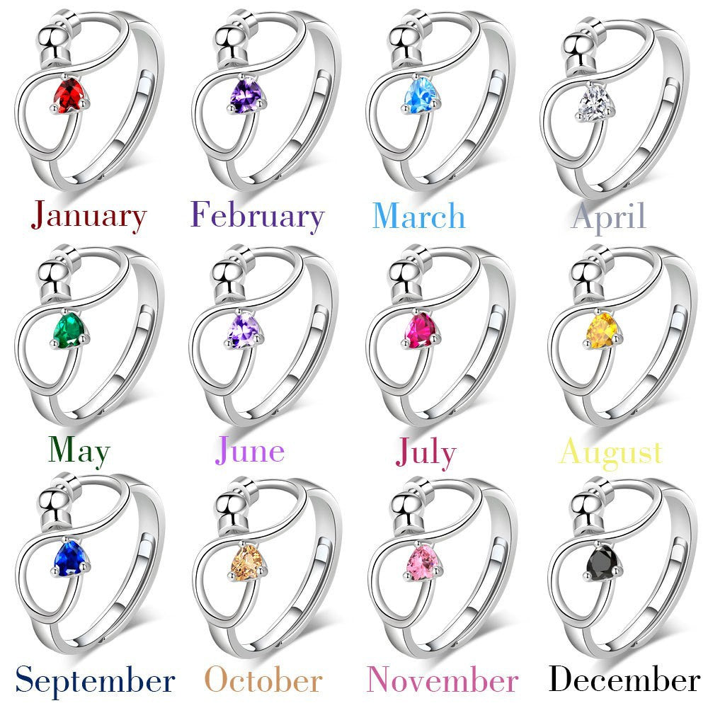 Rotating Love Birthstone Ring
