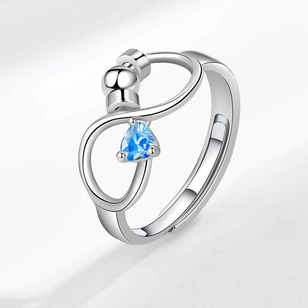 Rotating Love Birthstone Ring