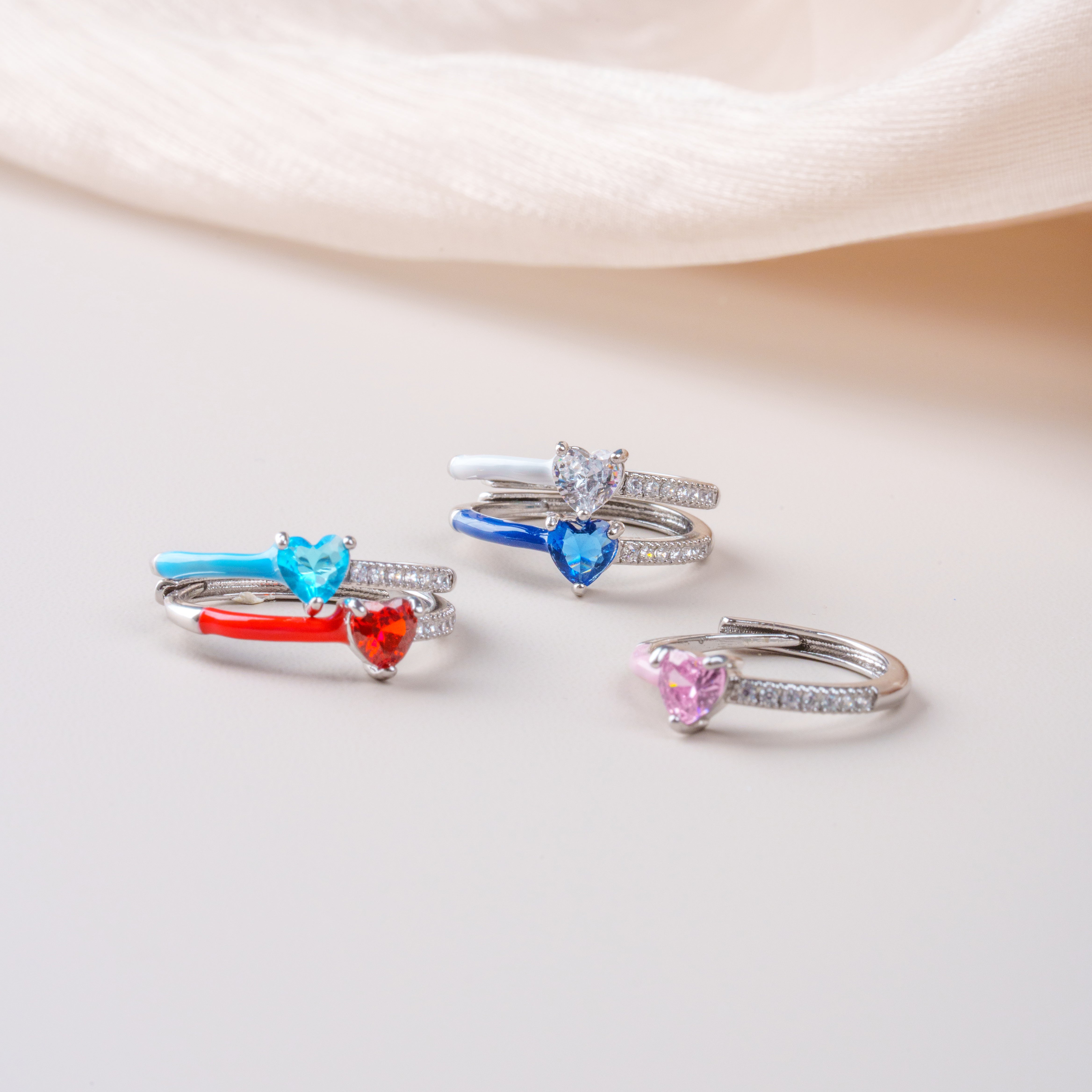 Always Heart To Heart· Birthstone Heart Ring