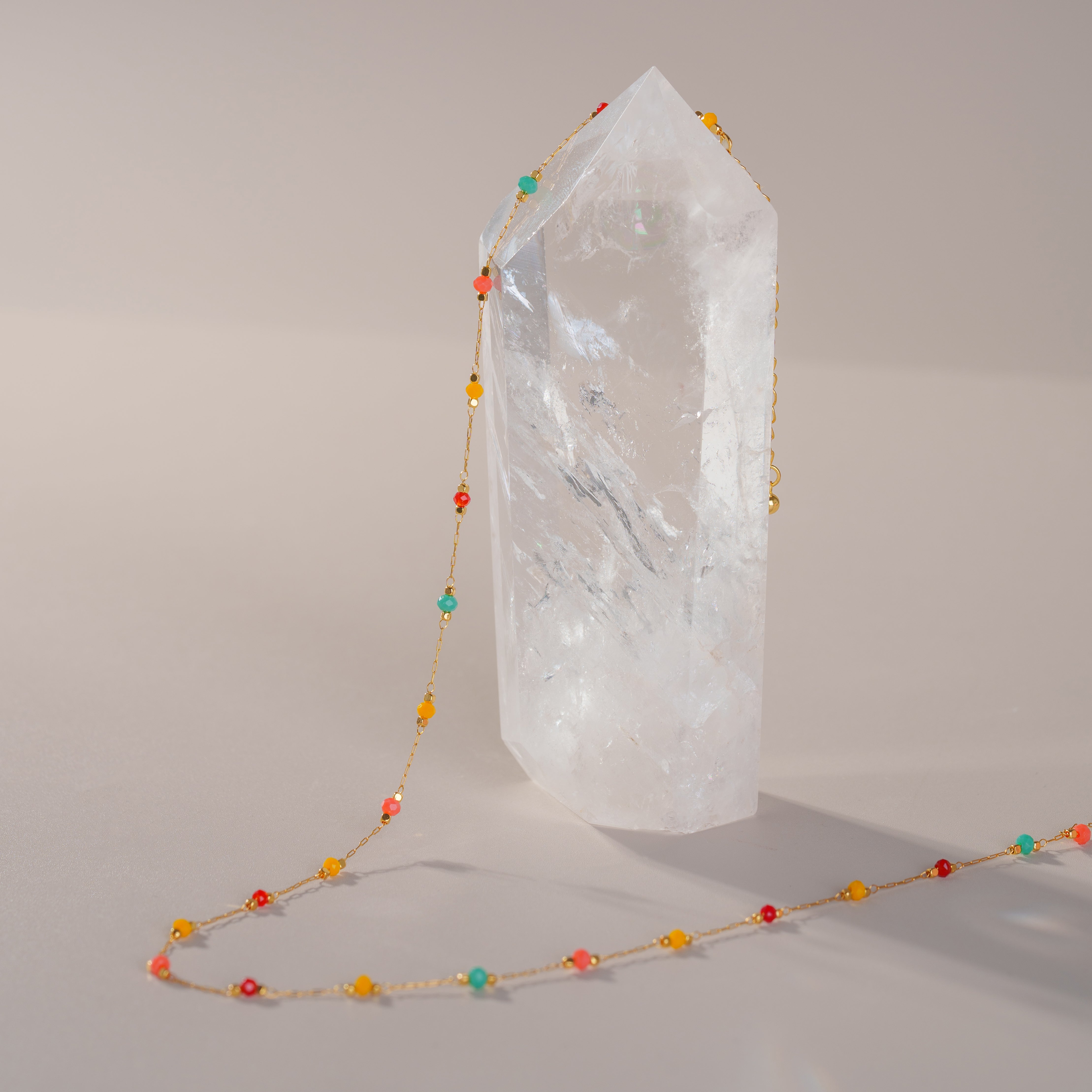 Unique Rainbow Bead Necklace