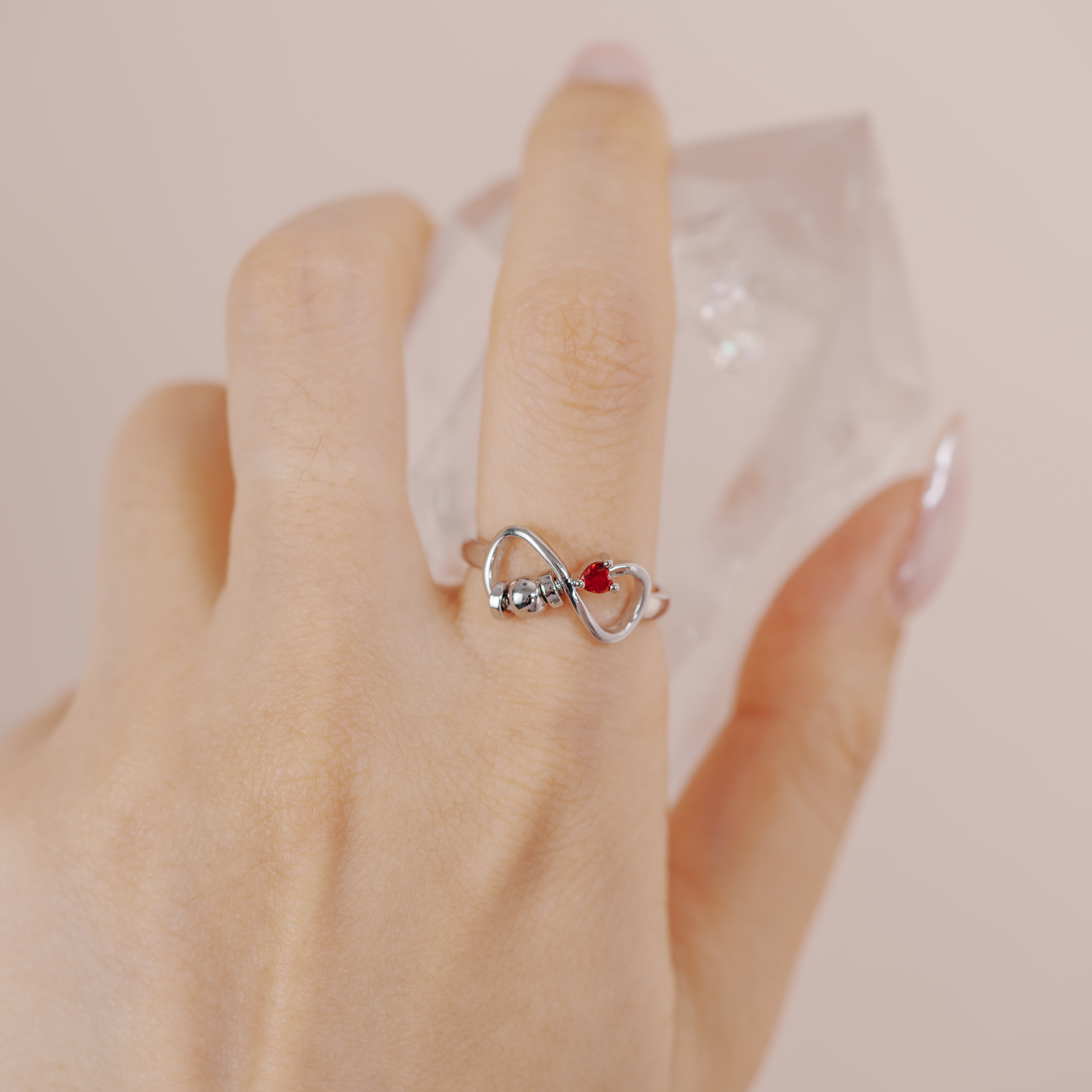 Rotating Love Birthstone Ring
