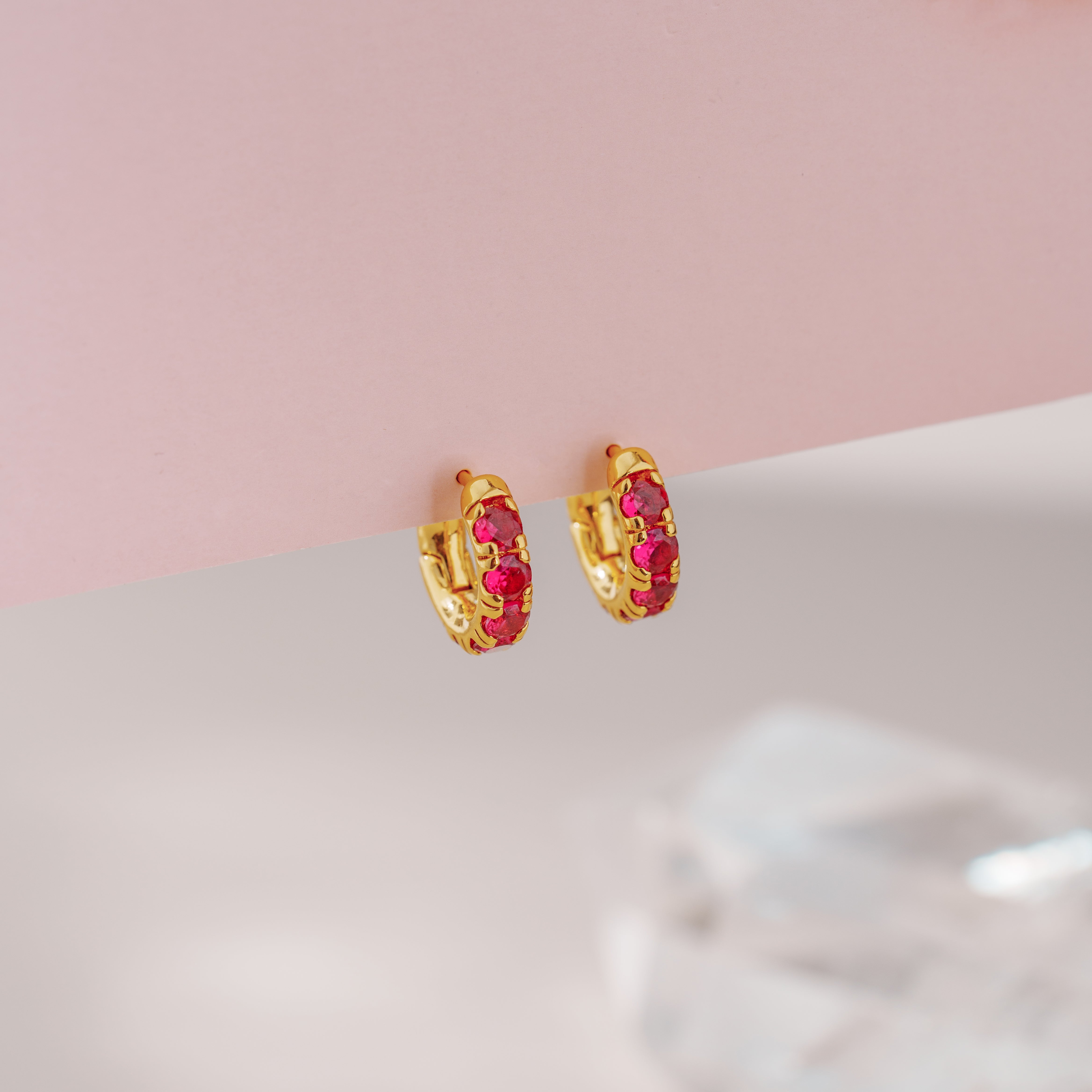 Radiant Zircon Hoop Earrings - Loopbrek