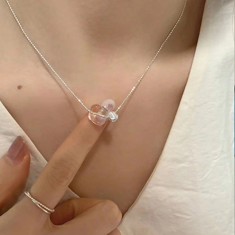 Loopbrek - crystal necklaces - Beauty Of Purity crystal beads pearl necklace - zoom out