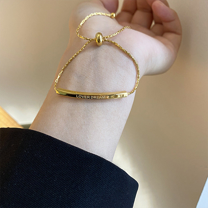 Loopbrek - engraved bracelet - Custom Inspirational Quotes Engraving Bracelet - zoom out