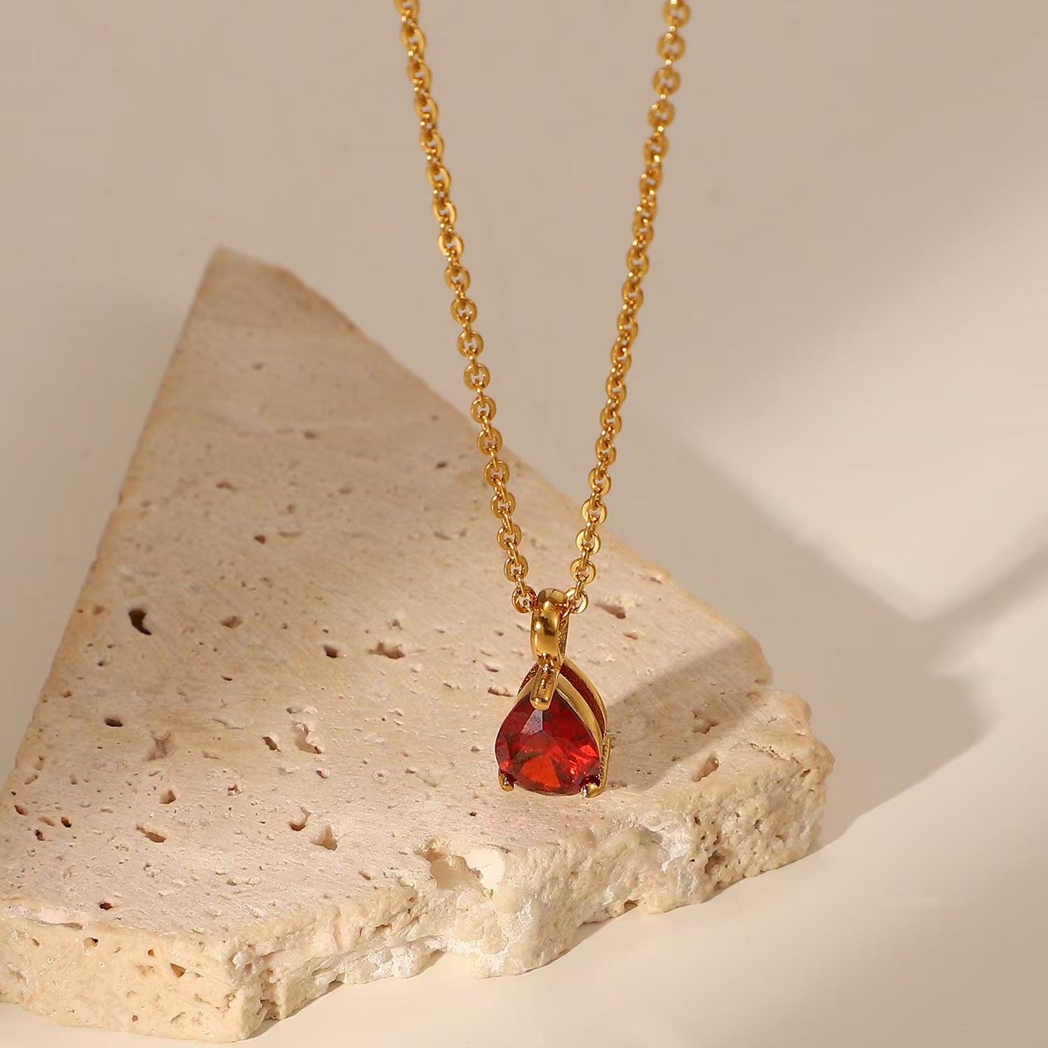 Loopbrek - charm necklace - Colorful Gemstone Month Series Charm - zoom out