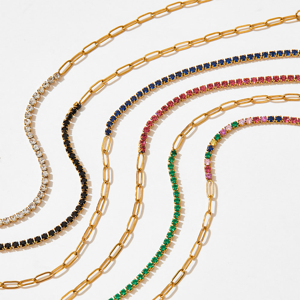 Loopbrek-tennis bracelet-A Symphony of Colors · Multicolor Zircon Bracelet - zoom in
