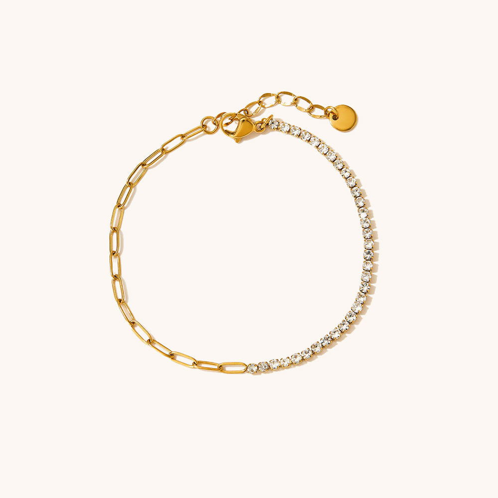 Loopbrek-tennis necklace-Shimmering Allure · Multicolor Zircon Necklace- transparent