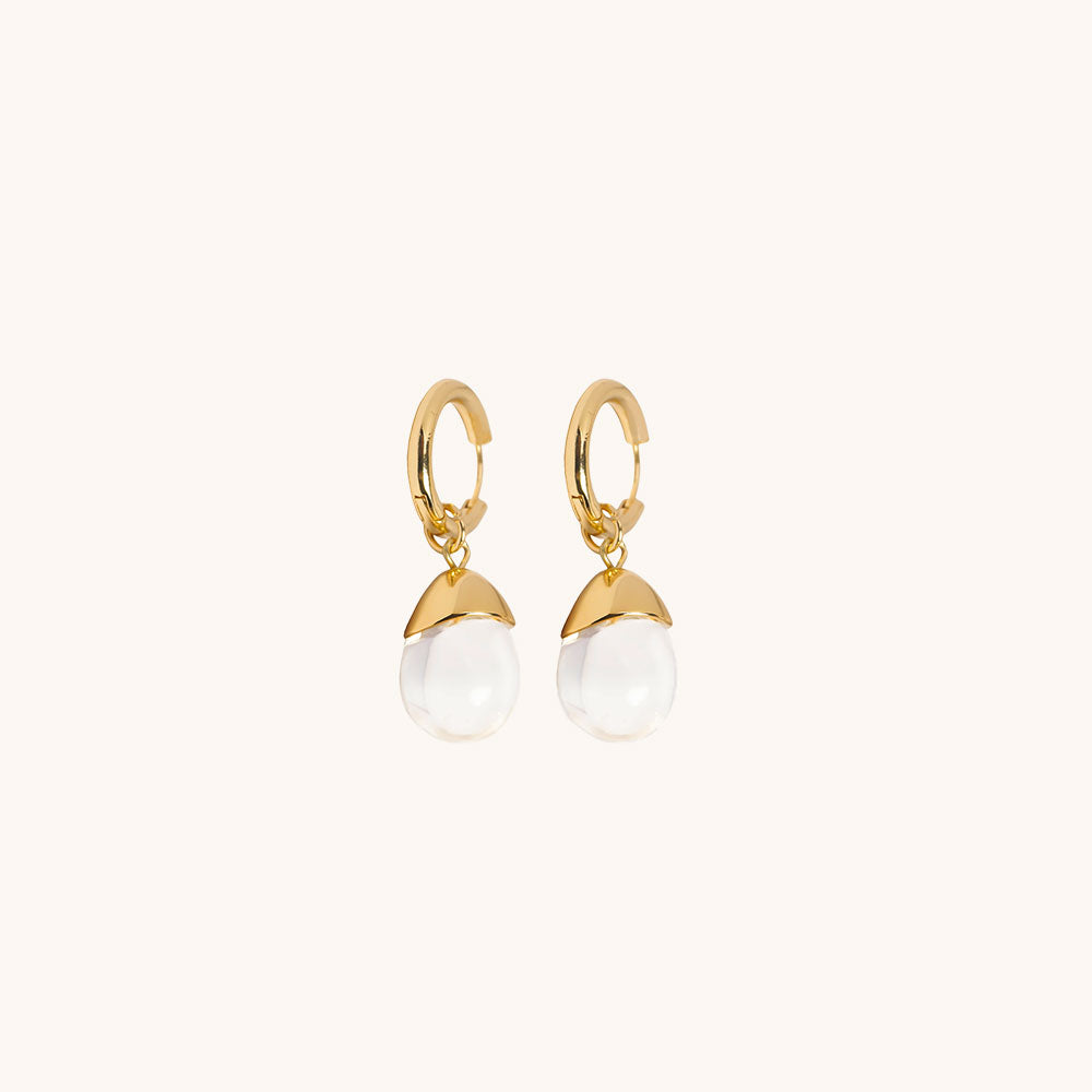Loopbrek-Drop Earrings -Transparent Resin Statement Earrings - zoom in 
