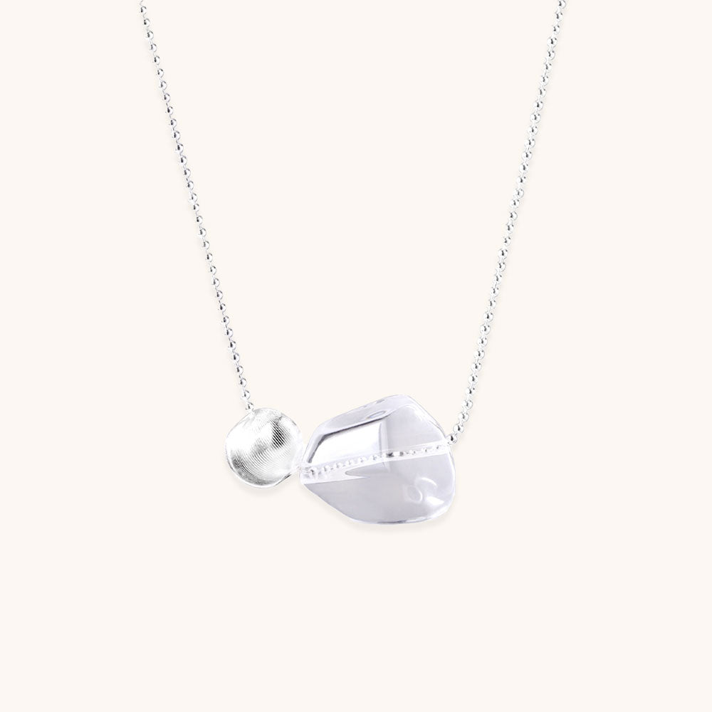 Loopbrek - crystal necklaces - Beauty Of Purity  crystal beads pearl necklace - zoom in
