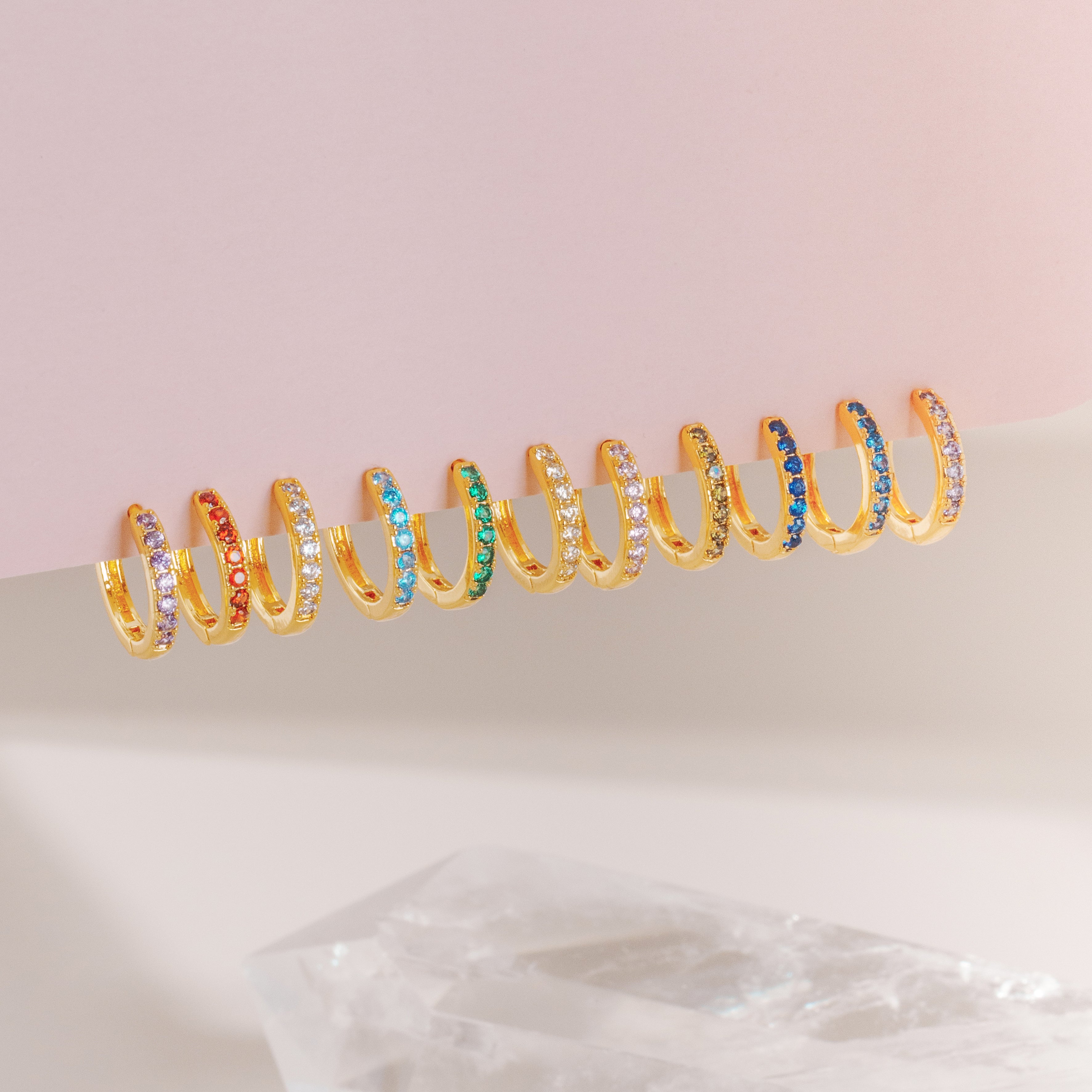 Star Track Birthstone Earrings - Loopbrek