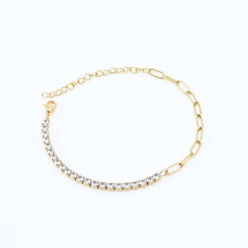 loopbrek Titanium Steel Paperclip Patchwork Bracelet - Loopbrek